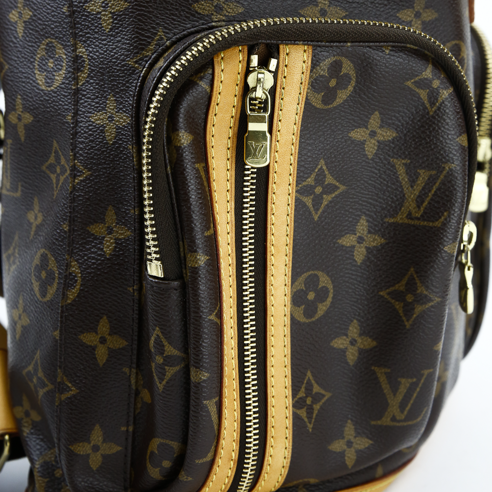 Zip pocket view of Louis Vuitton Monogram Canvas Sac A Dos Bosphore Backpack