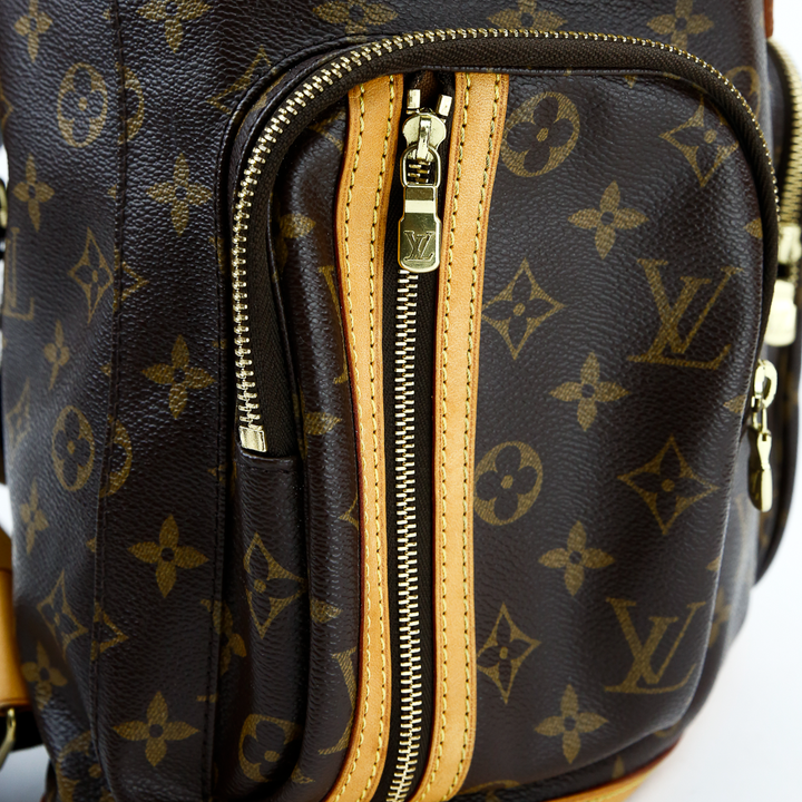 Zip pocket view of Louis Vuitton Monogram Canvas Sac A Dos Bosphore Backpack