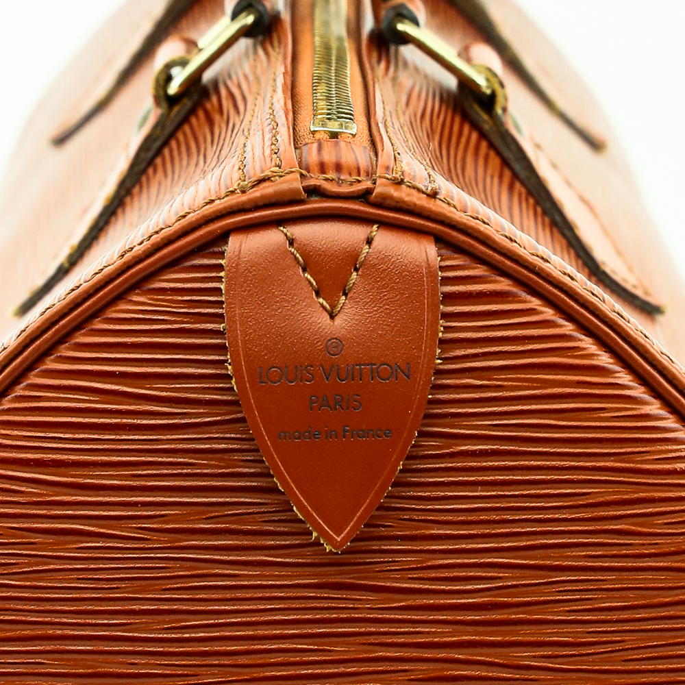 Louis Vuitton Kenyan Fawn Brown Epi Speedy 30 Handle Bag