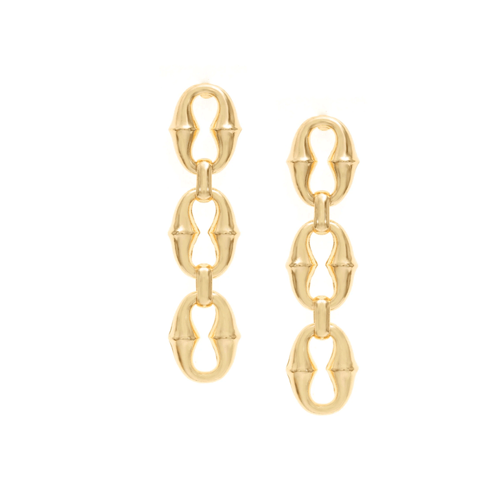 Ettika Triple Link Drop Earrings