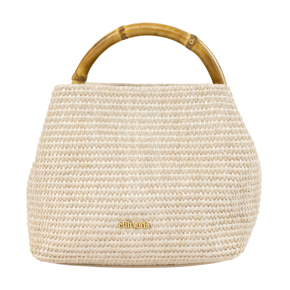 Cult Gaia Mini Solene Woven Top Handle Bag