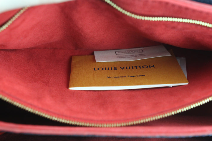 Pocket View of Louis Vuitton Navy Empreinte Vavin PM Handbag