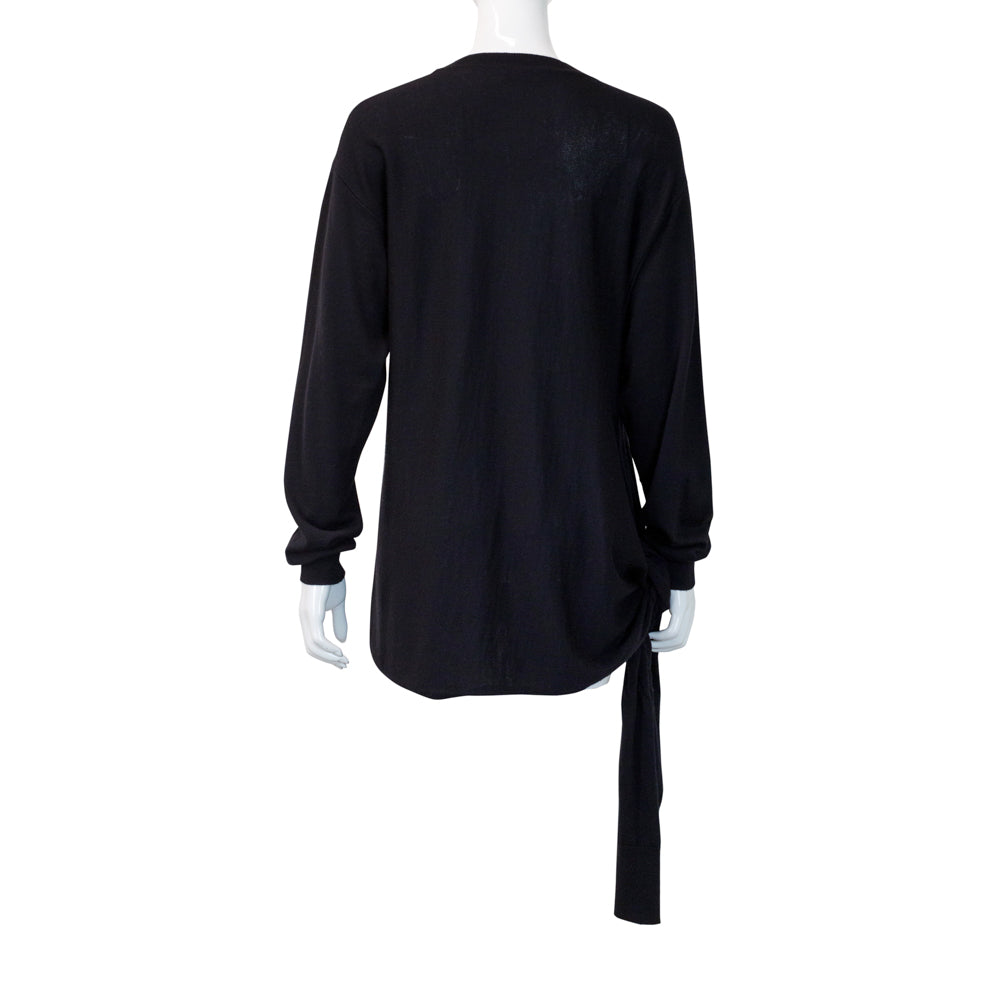 Jil Sander Black Knit Tunic Sweater