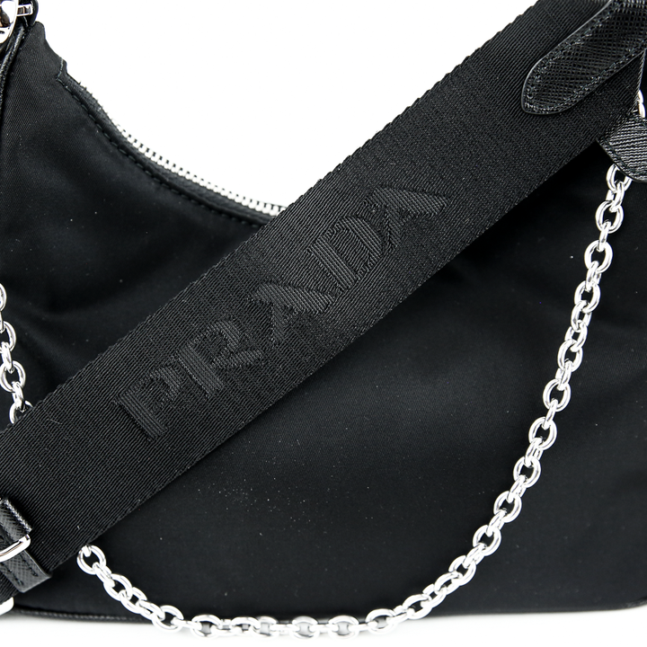 strap view of Prada Black Re-Edition 2005 Re-Nylon Bag