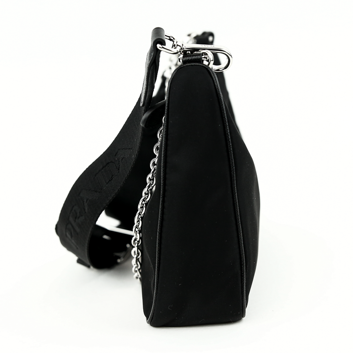 side view of Prada Black Re-Edition 2005 Re-Nylon Bag