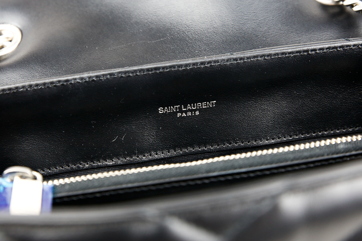 Saint Laurent LouLou Medium Bag in Black Matelassé Y Leather
