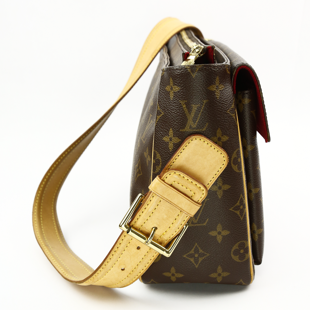 Side view of Louis Vuitton Monogram Coated Canvas Viva Cite Shoulder Bag