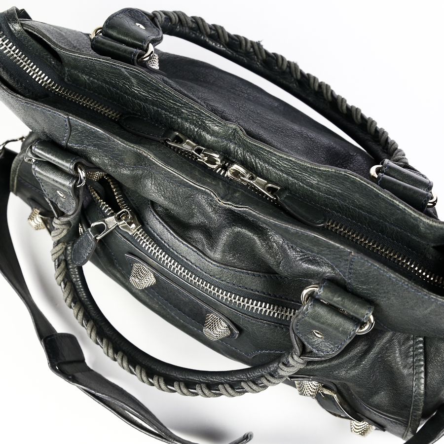 Top view of Balenciaga Giant 21 Motorcycle City Leather Bag