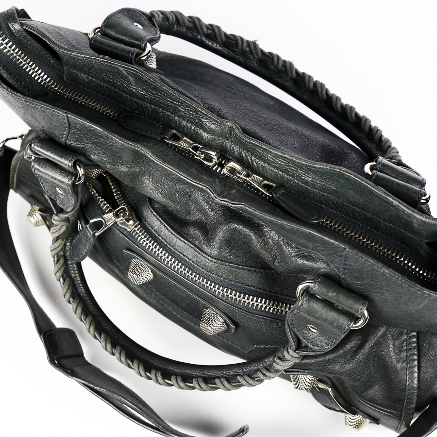 balenciaga giant leather backpack Balenciaga Giant 21 Motorcycle City Black Leather Bag