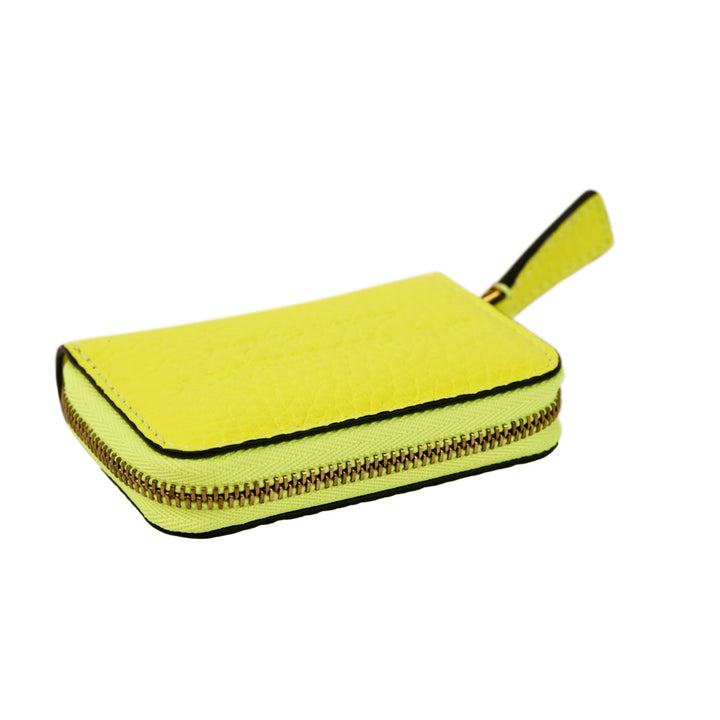 Burberry London Neon Yellow Embossed Leather Notebook Charm
