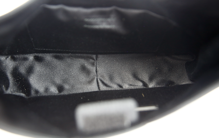 interior view of Prada Black Satin Vintage Top Handle Bag