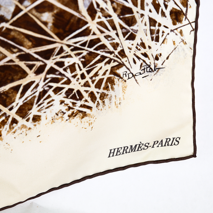 Hermes Beige Tigre Du Bengale Silk Scarf