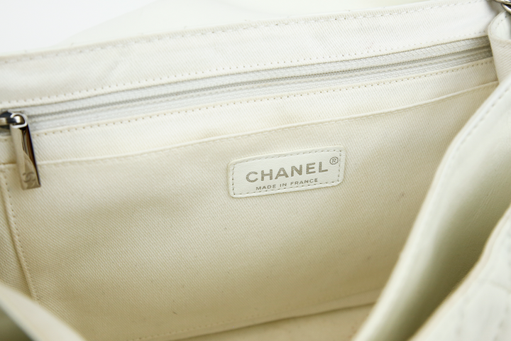 Chanel Icons Secret Label Ivory Leather Shoulder Bag