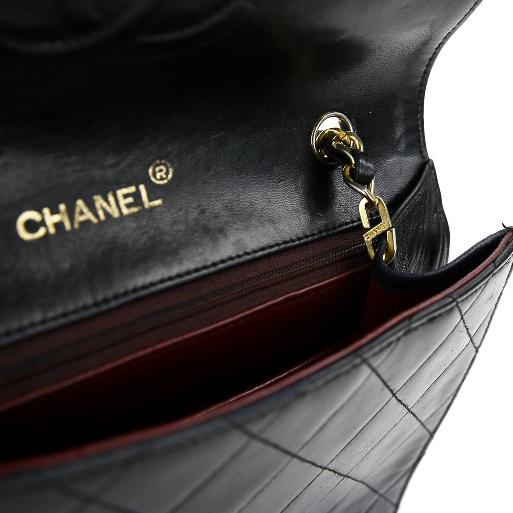 Chanel Vintage Black Quilted Envelope Flap Bag