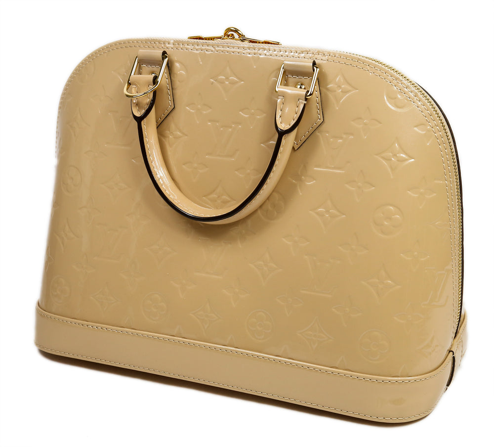 Louis Vuitton Beige Vernis Monogram Leather Alma PM