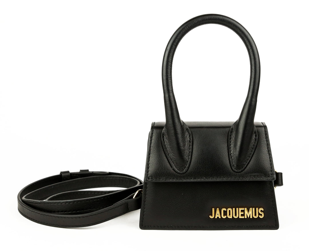 Jacquemus Black Leather Mini Le Chiquito Crossbody Bag