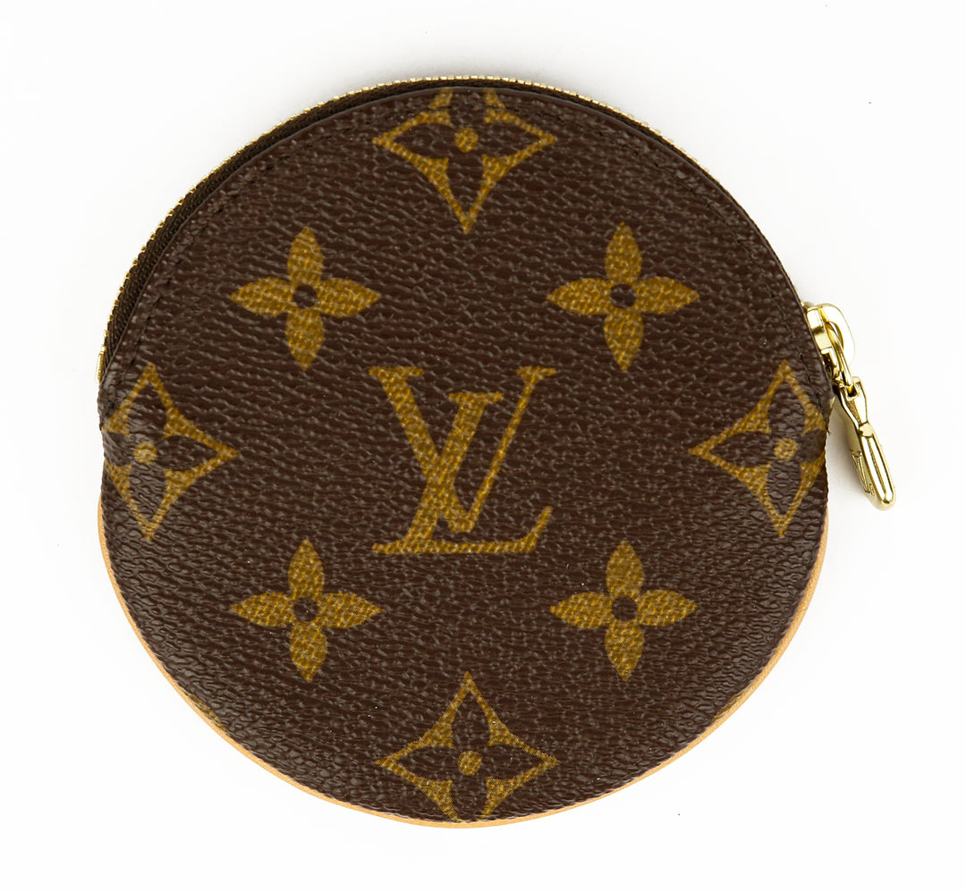 Louis Vuitton Brown Monogram Coated Canvas Round Coin Purse