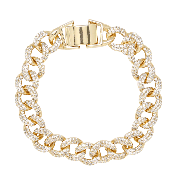 Ettika Embellished Pave Chain Bracelet