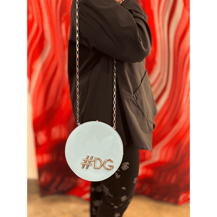 Dolce & Gabbana #DG Girls Blue Round Shoulder Bag