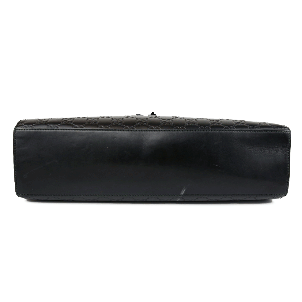 base view of Gucci Black Micro Guccissima Medium Emily Shoulder Bag