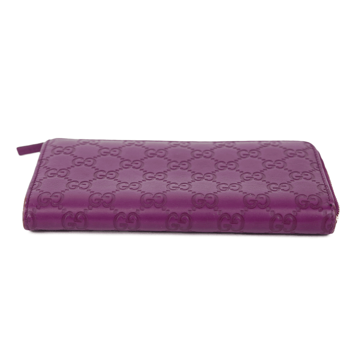 base view of Gucci Purple Guccissima Leather Bree Wallet