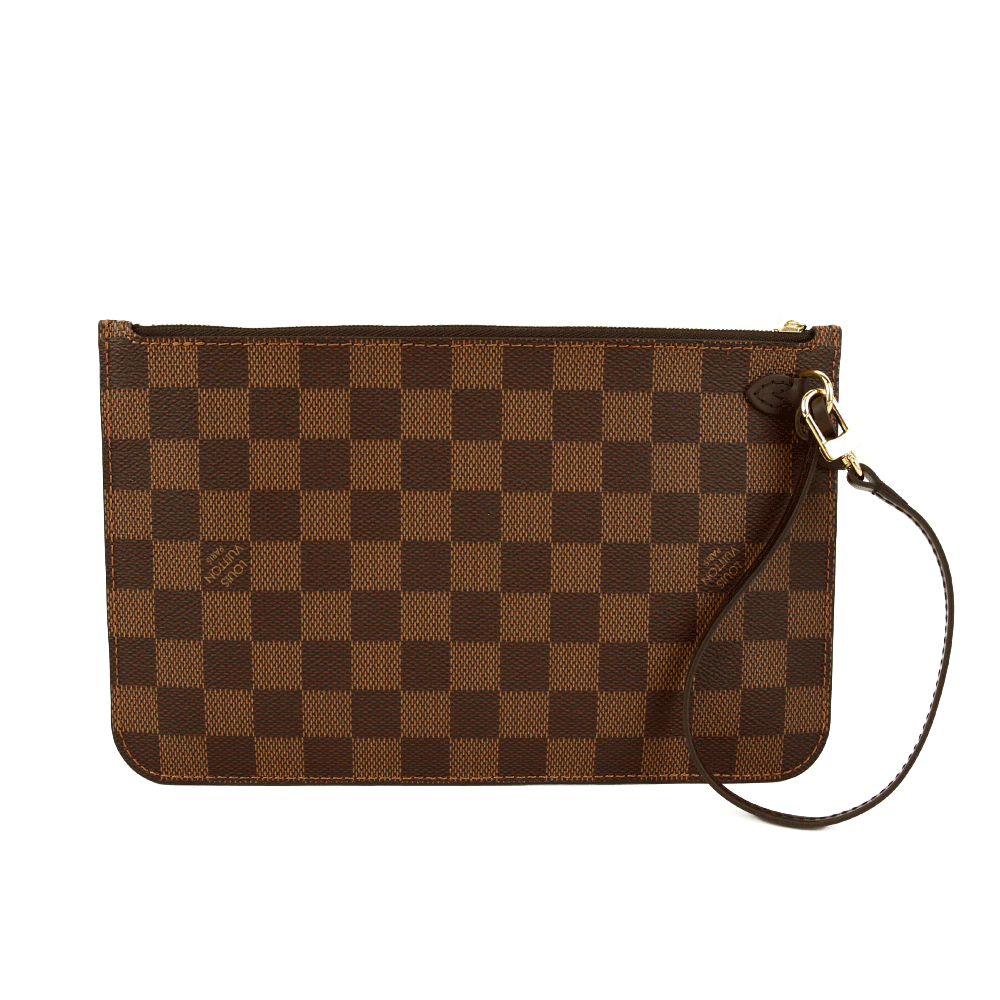 back view of Louis Vuitton Damier Ebene Neverfull MM Pochette