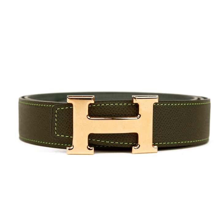 Hermès Reversible Leather H Buckle Belt