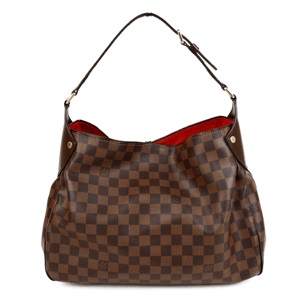 back view of Louis Vuitton Reggia Damier Ebene Shoulder Bag