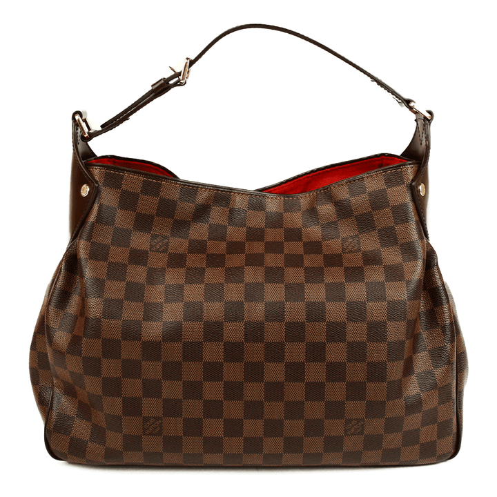 front view of Louis Vuitton Reggia Damier Ebene Shoulder Bag
