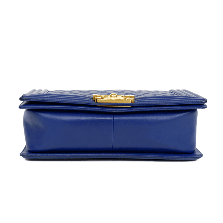 base view of Chanel Blue Medium Boy Bag
