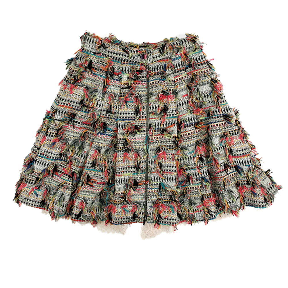 Full view of Chanel 2017 Spring Collection Tech Tweed Skirt