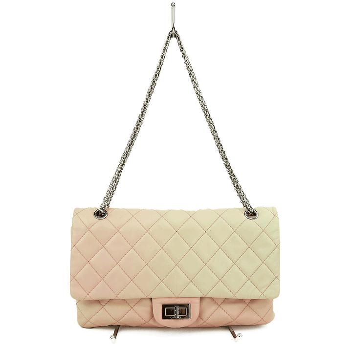 Front view of Chanel Lambskin Reissue 226 Double Flap Handbag
