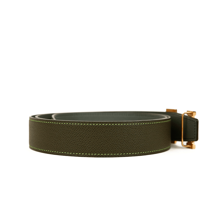 Hermès Reversible Leather H Buckle Belt