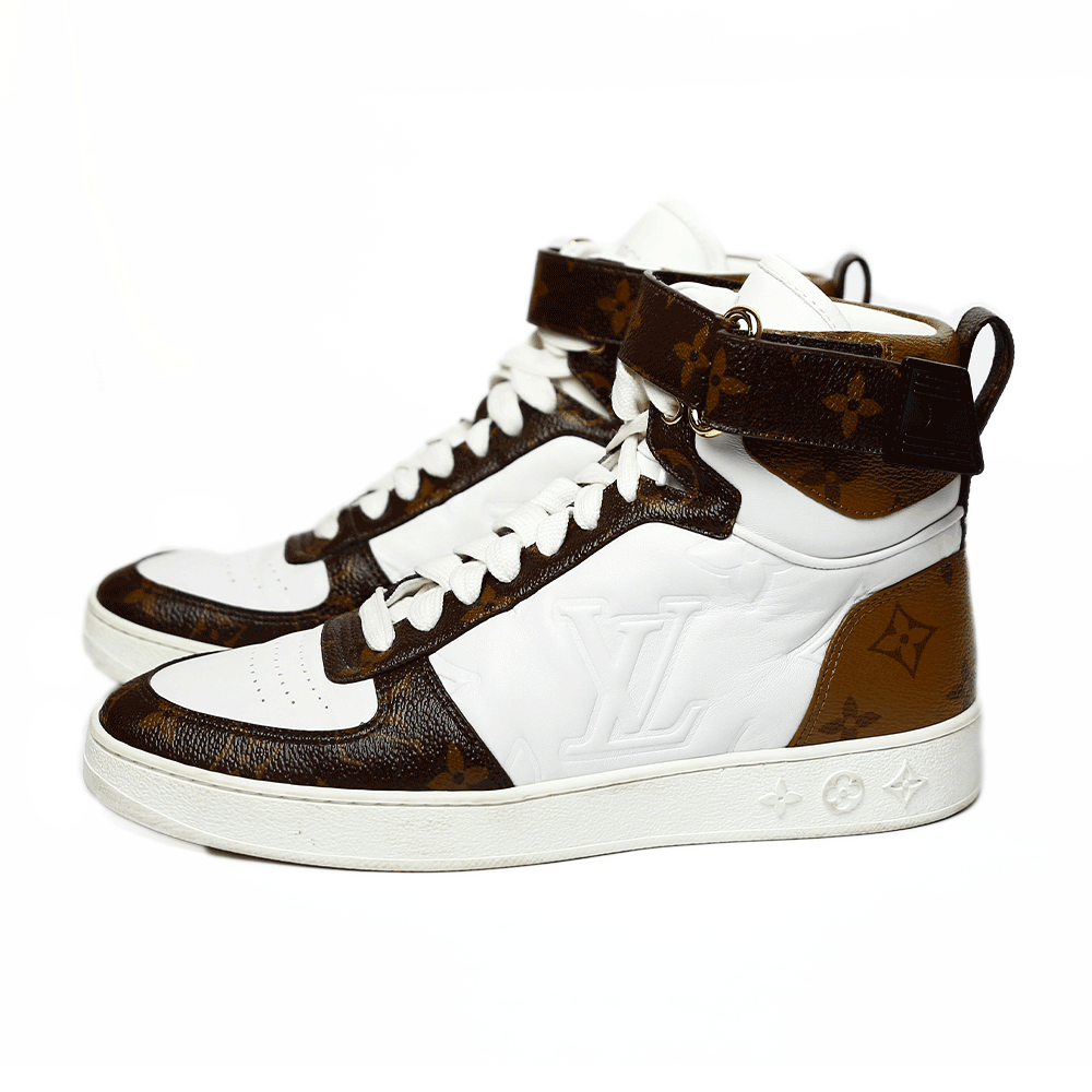 side view pf Louis Vuitton Boombox High Top Sneakers