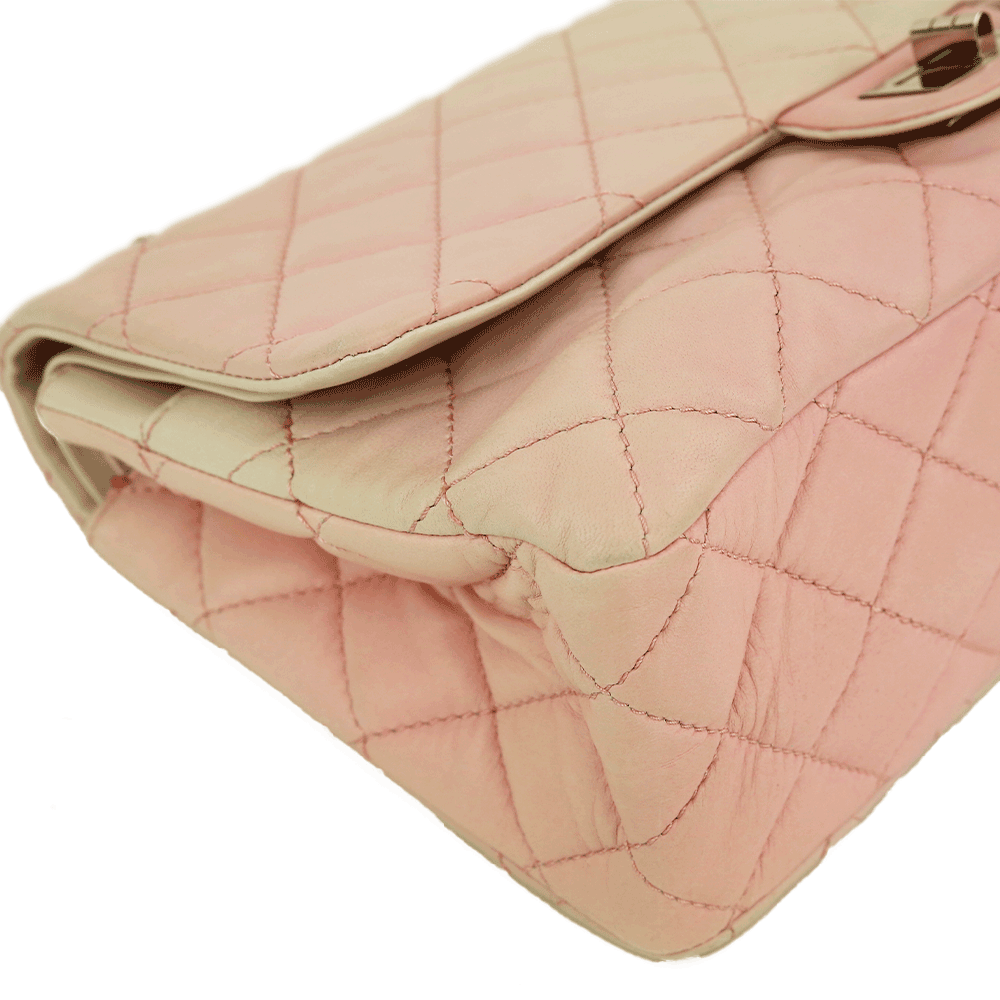 Corner view of Chanel Lambskin Reissue 226 Double Flap Handbag