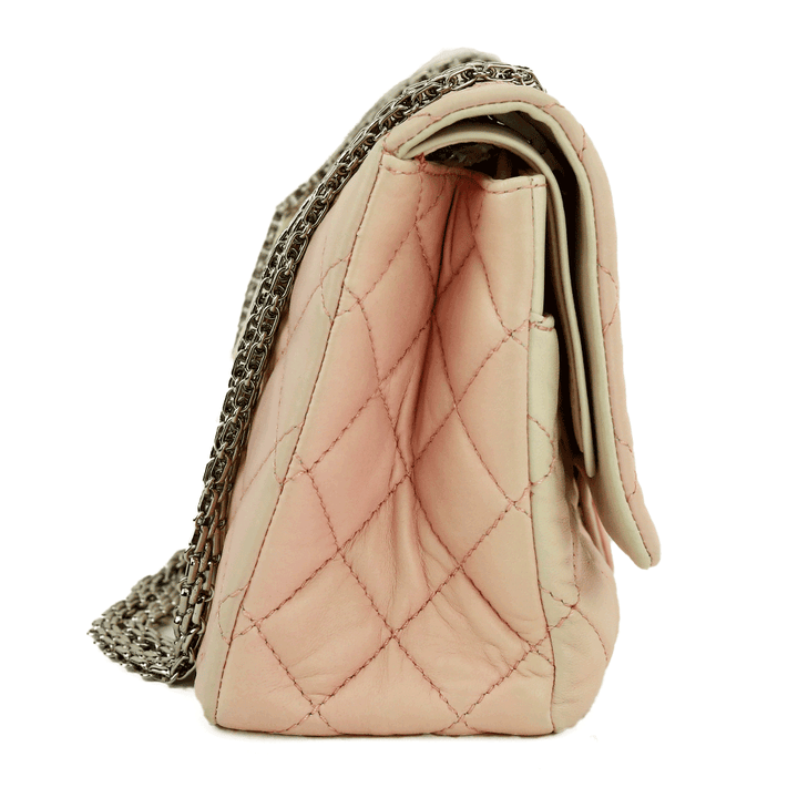 Side view of Chanel Lambskin Reissue 226 Double Flap Handbag