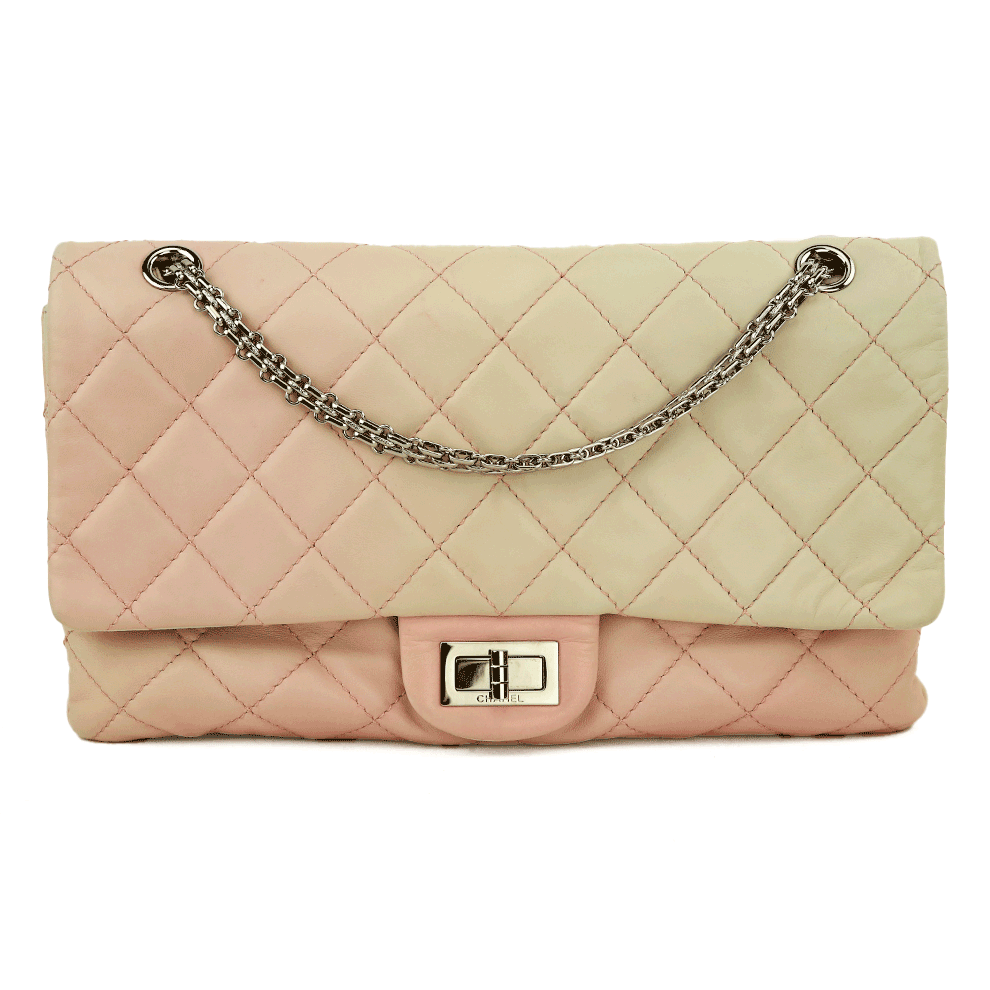 Front view of Chanel Lambskin Reissue 226 Double Flap Handbag