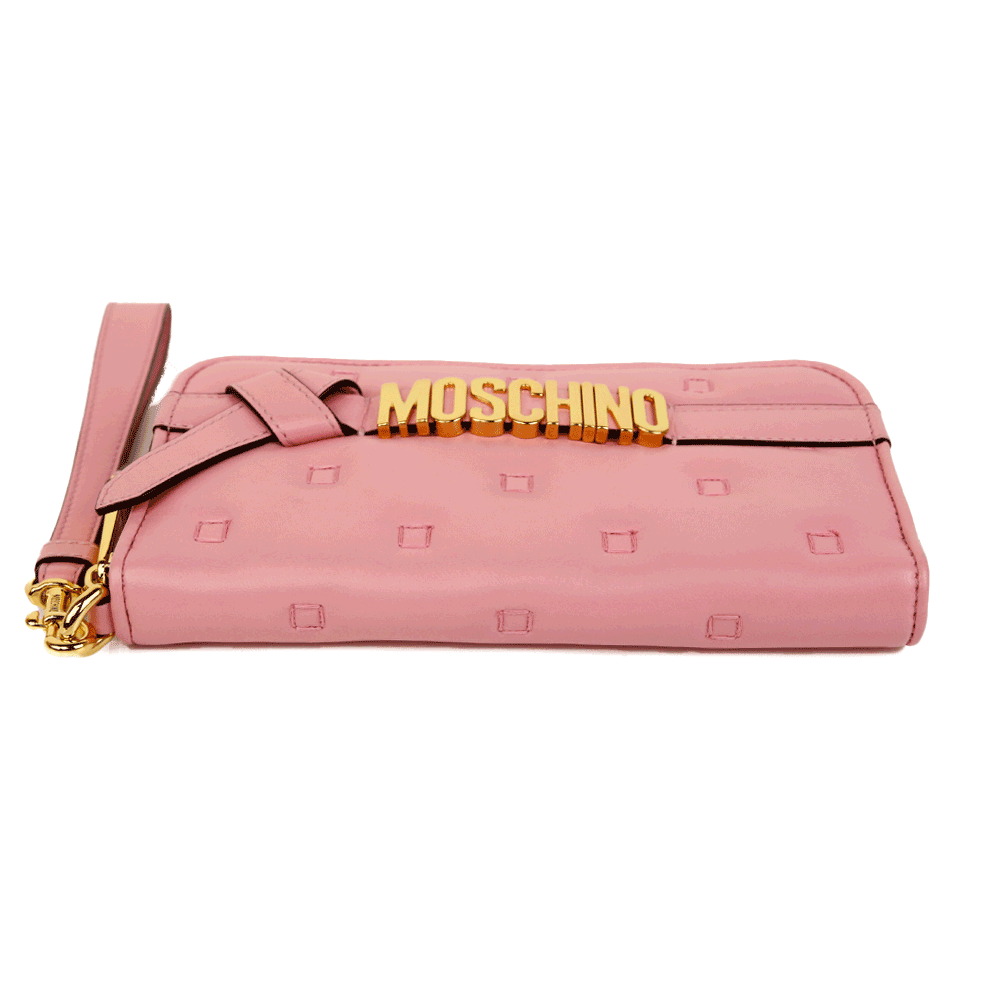 Moschino Pink Quilted Leather Wallet