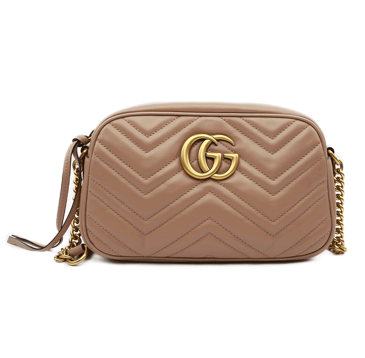 front view of Gucci Small GG Marmont Matelassé Leather Bag