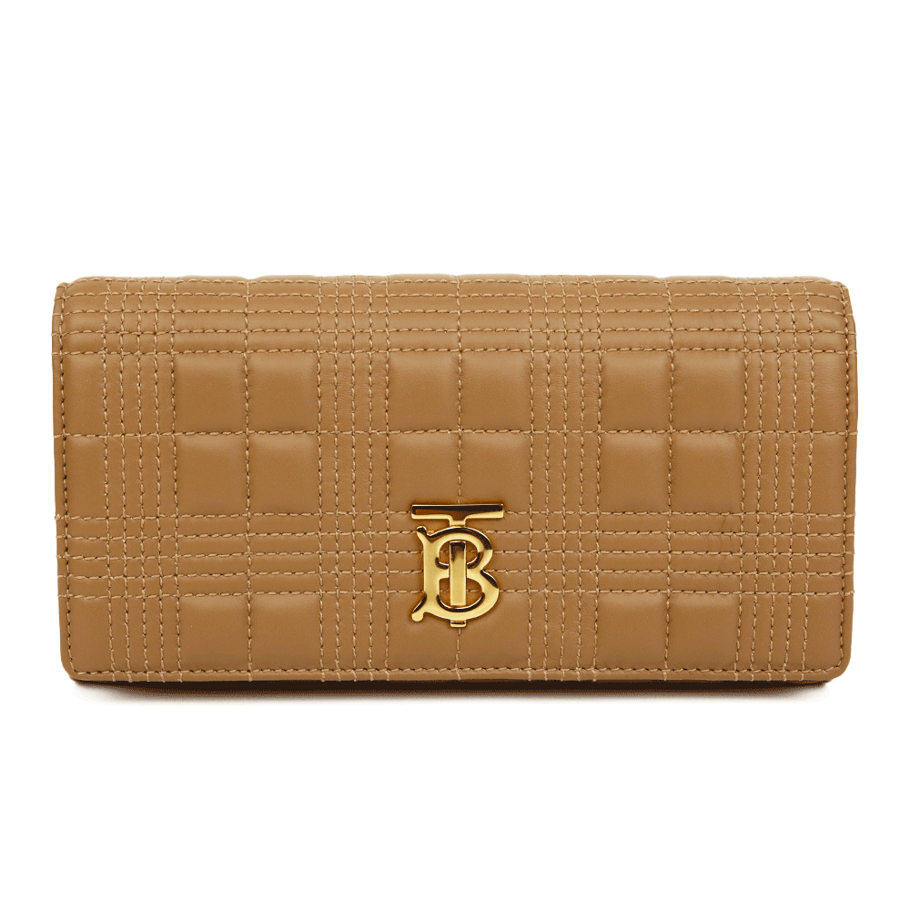 front view of Burberry Quilted Leather Lola Wallet