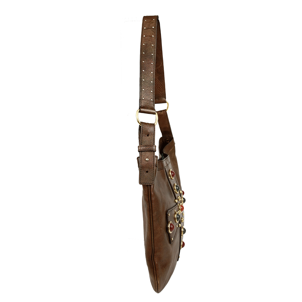 Yves Saint Laurent Vintage Maltese Cross Cabochon Shoulder Bag
