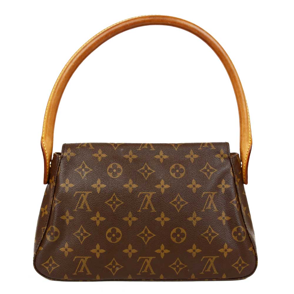 back view of Louis Vuitton Mini Looping Flap Monogram Shoulder Bag