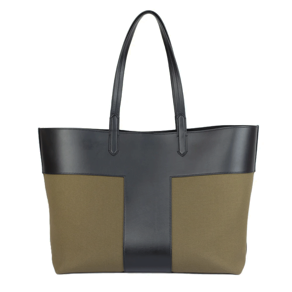back view of Tom Ford Light Khaki East/West Graphic T Tote