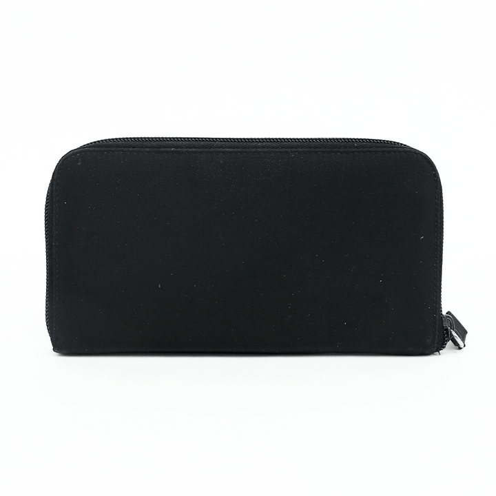 back view of Prada Black Tessuto Nylon Continental Wallet