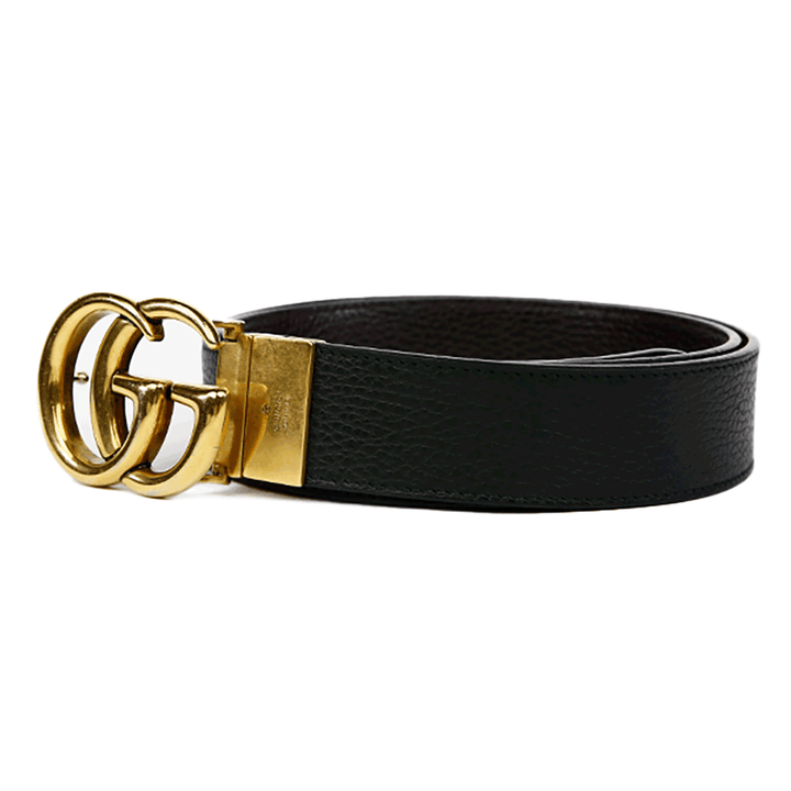 SIde view of Gucci GG Marmont Reversible Belt