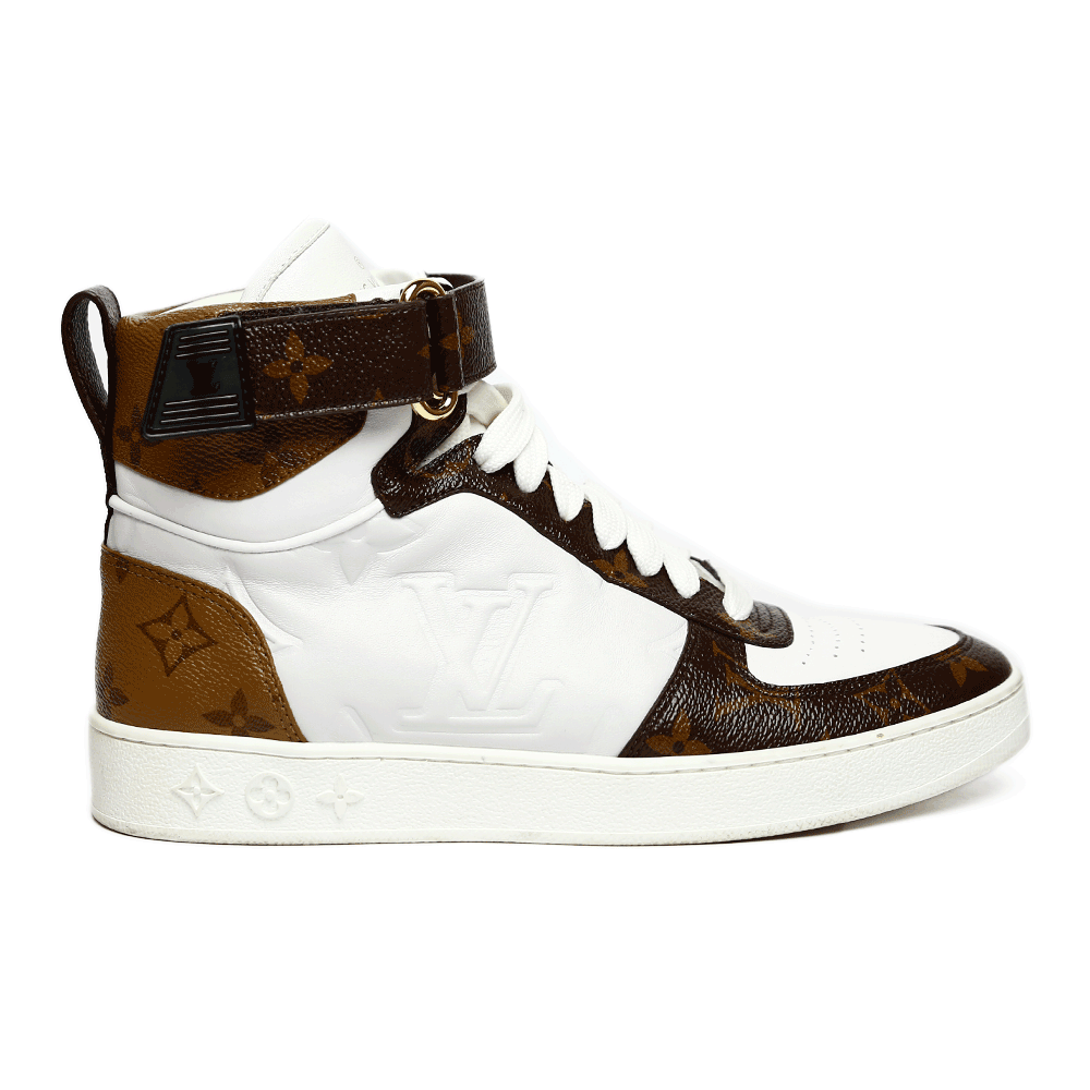 side view of the Louis Vuitton Boombox High Top Sneakers