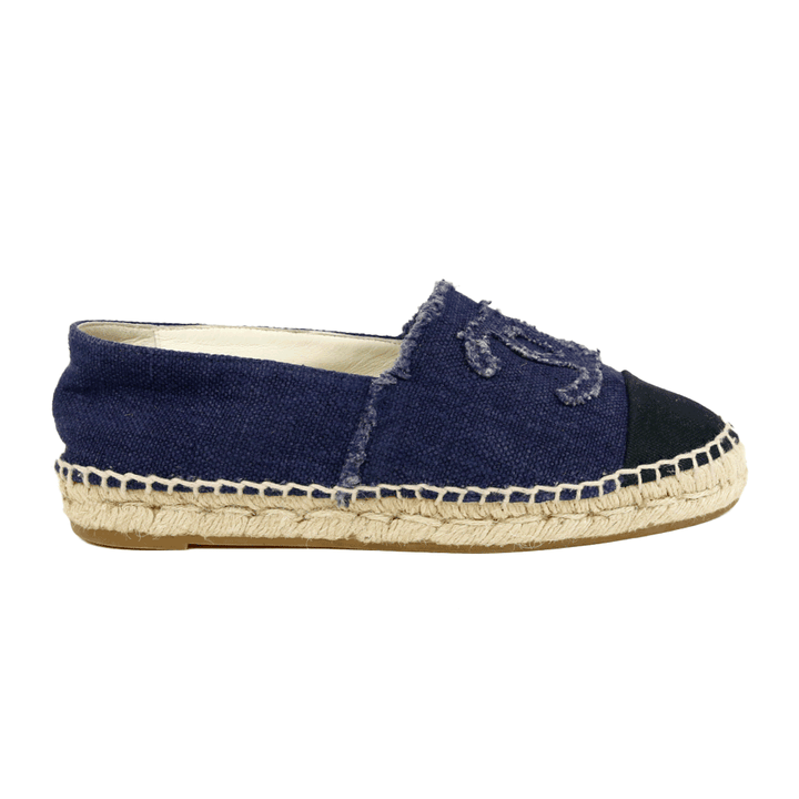 Chanel Blue Canvas CC Espadrilles