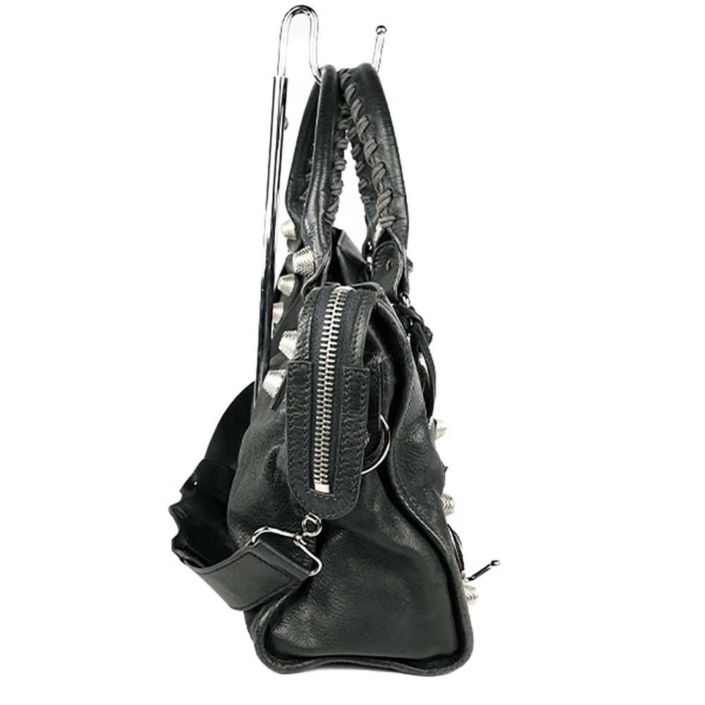 Side view of Balenciaga Giant 21 Motorcycle City Leather Bag