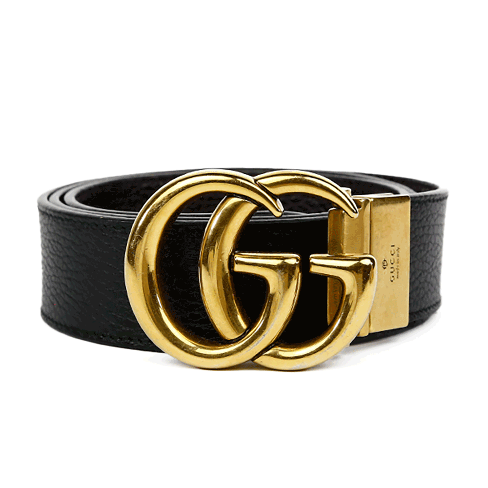 Front view of Gucci GG Marmont Reversible Belt