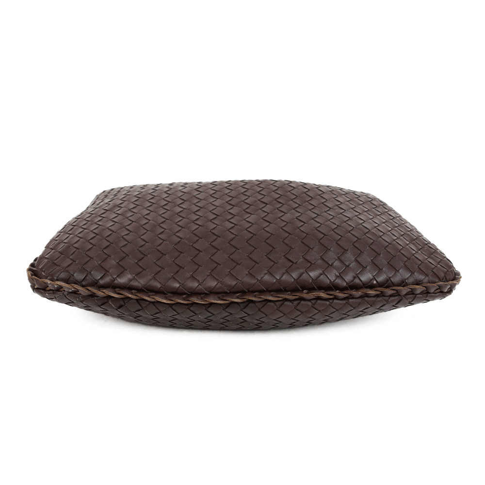 base view of Bottega Veneta Brown Intrecciato Leather Medium Hobo